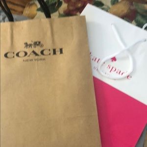 2 gift shopping bags Kate spade and coach